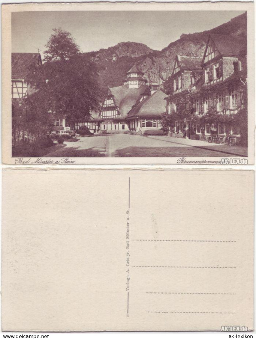 Ansichtskarte Bad Münster Am Stein-Ebernburg Brunnenpromenade  1927 - Bad Muenster A. Stein - Ebernburg