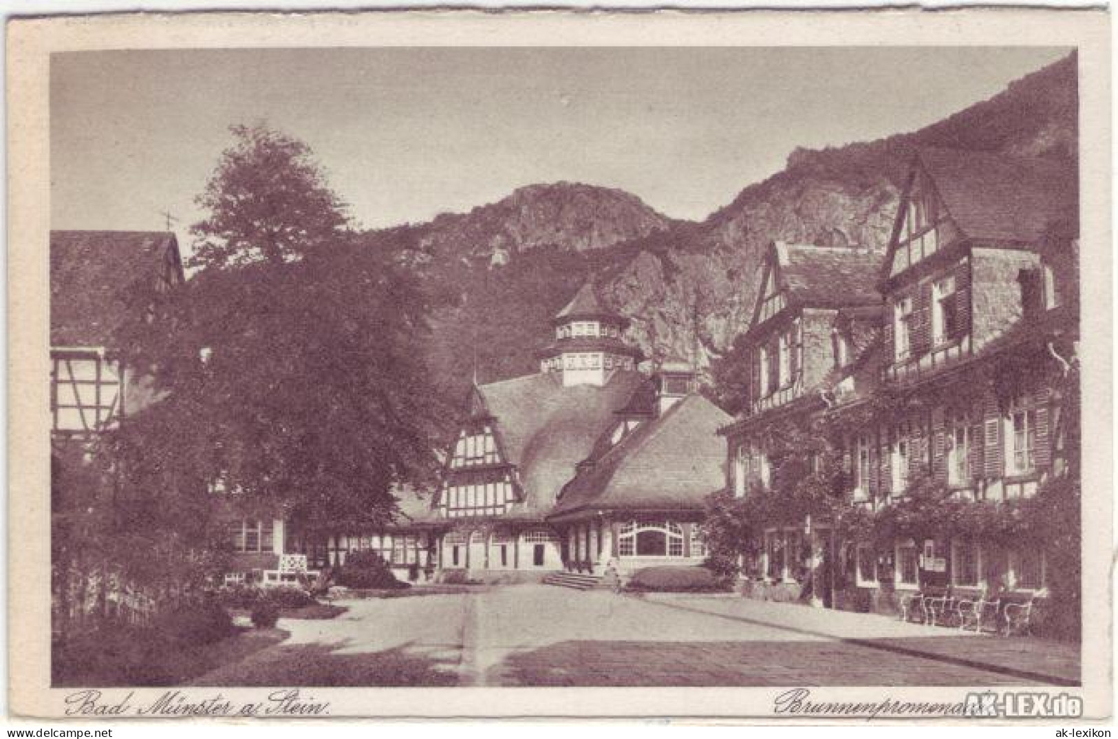 Ansichtskarte Bad Münster Am Stein-Ebernburg Brunnenpromenade  1927 - Bad Muenster A. Stein - Ebernburg