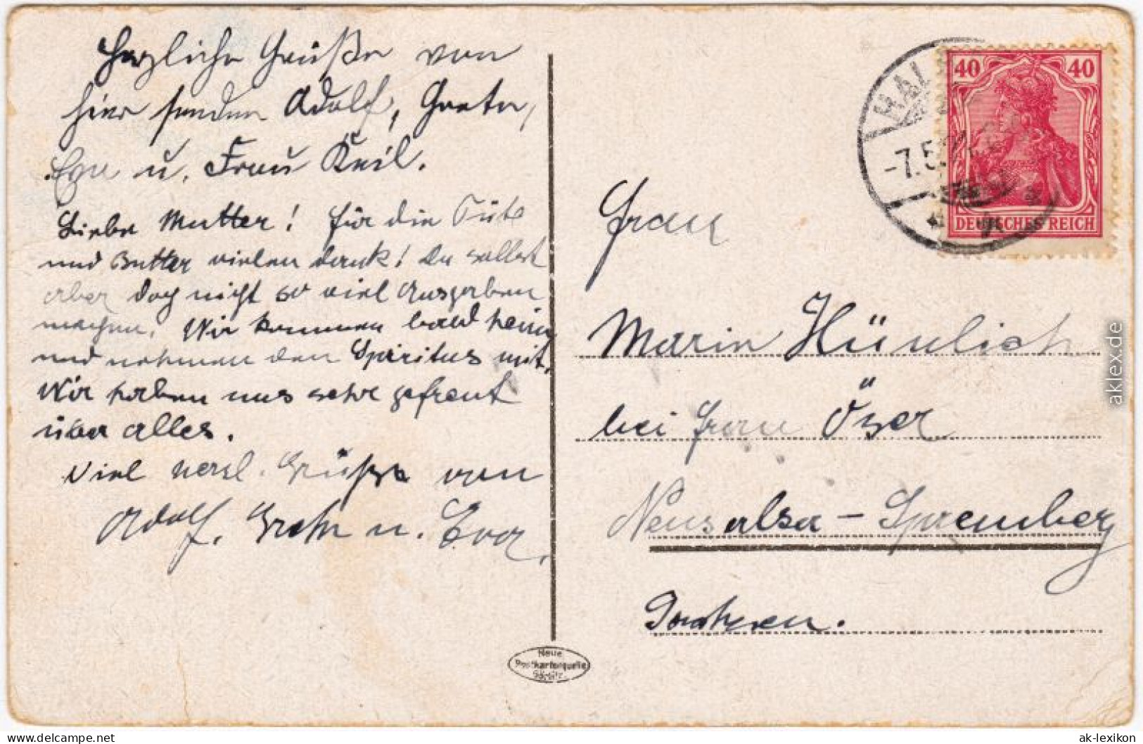 Postcard Halbau I&#322;owa 4 Bild: Villen Und Schloss 1922  - Neumark