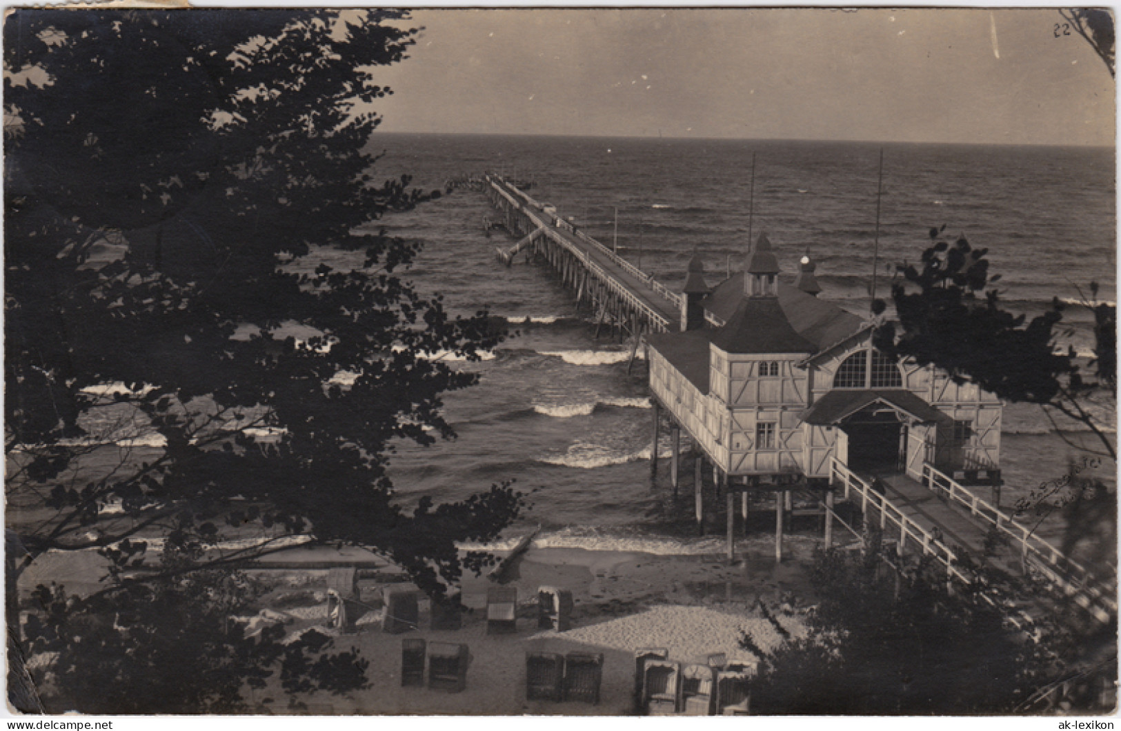 Ansichtskarte Sellin Strandbrücke (Privatfotokarte) 1926  - Sellin