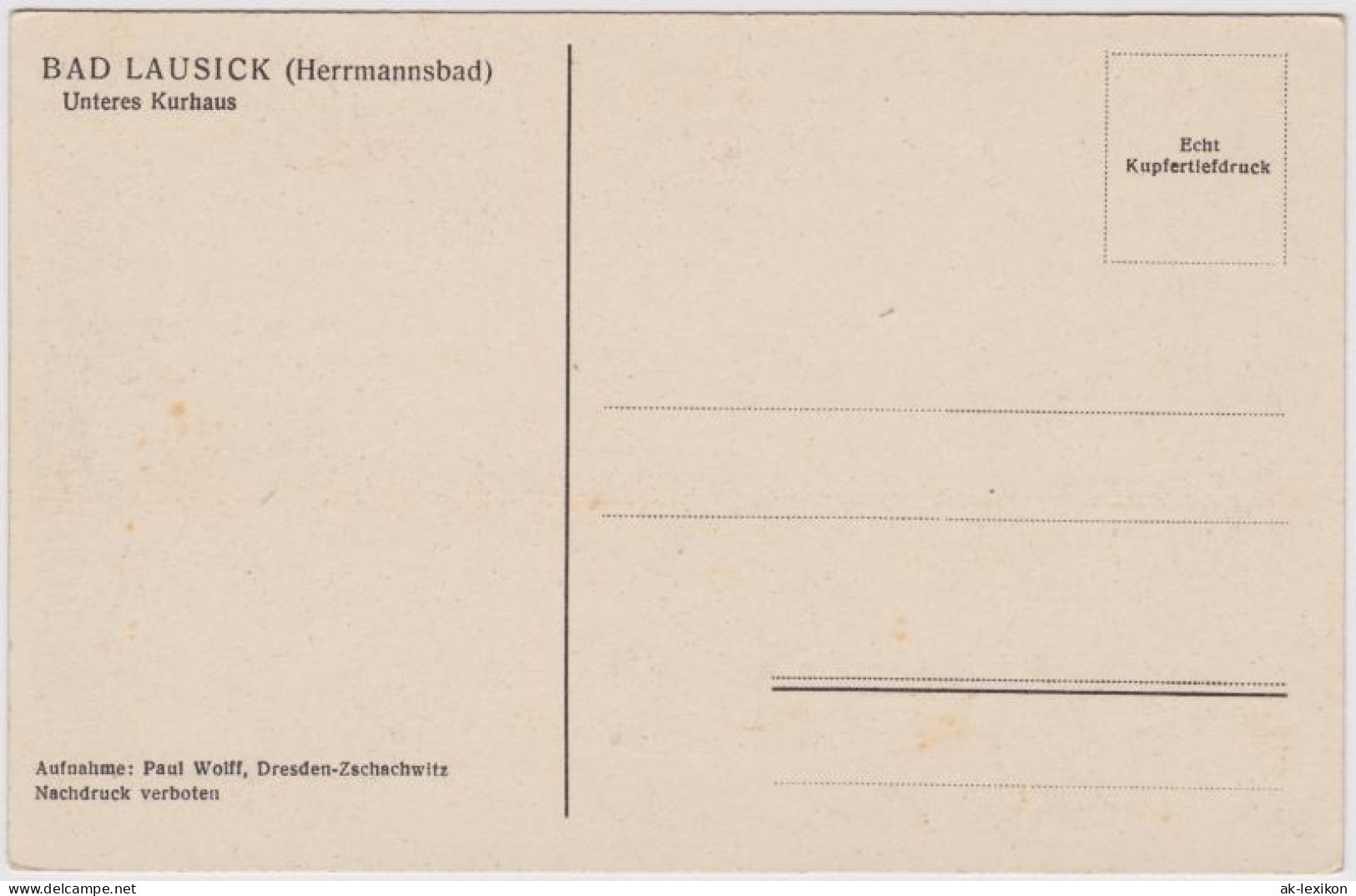 Ansichtskarte Bad Lausick Lausigk Unteres Kurhaus - Herrmannsbad 1950 - Bad Lausick