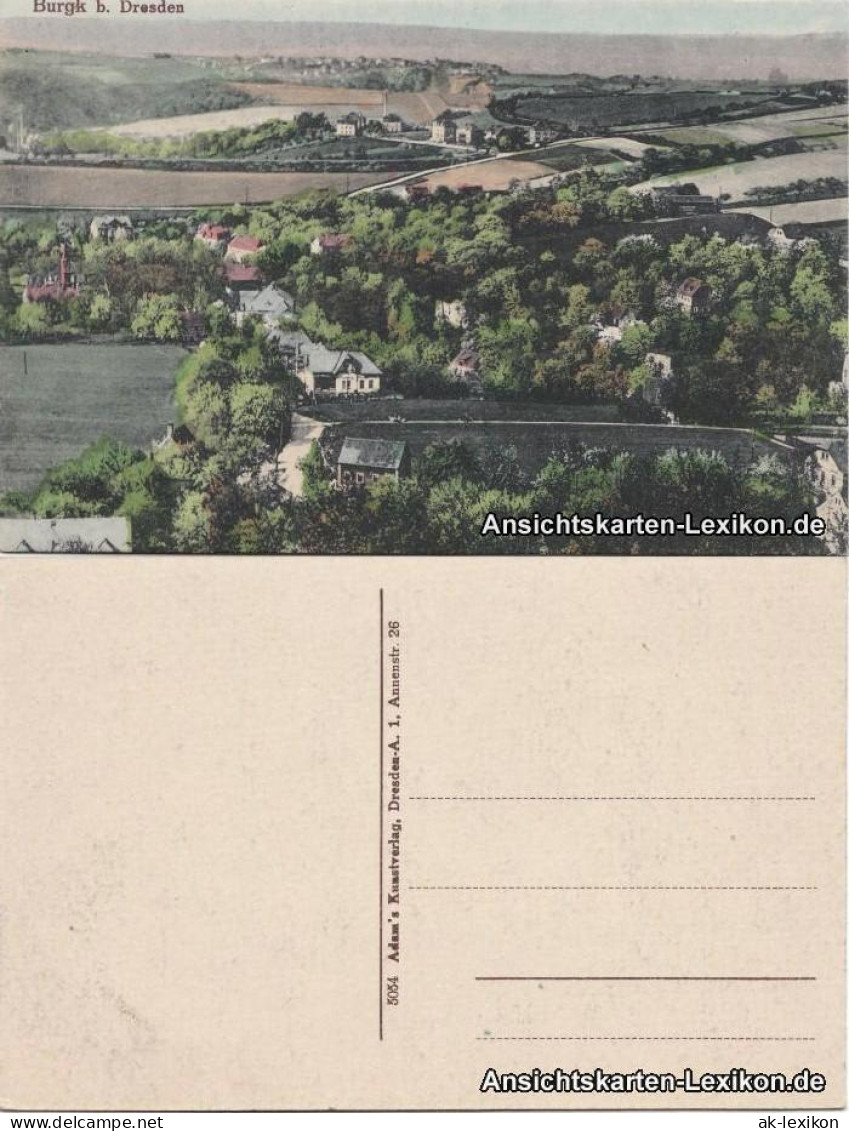 Ansichtskarte Burgk-Freital Panorama 1919  - Freital