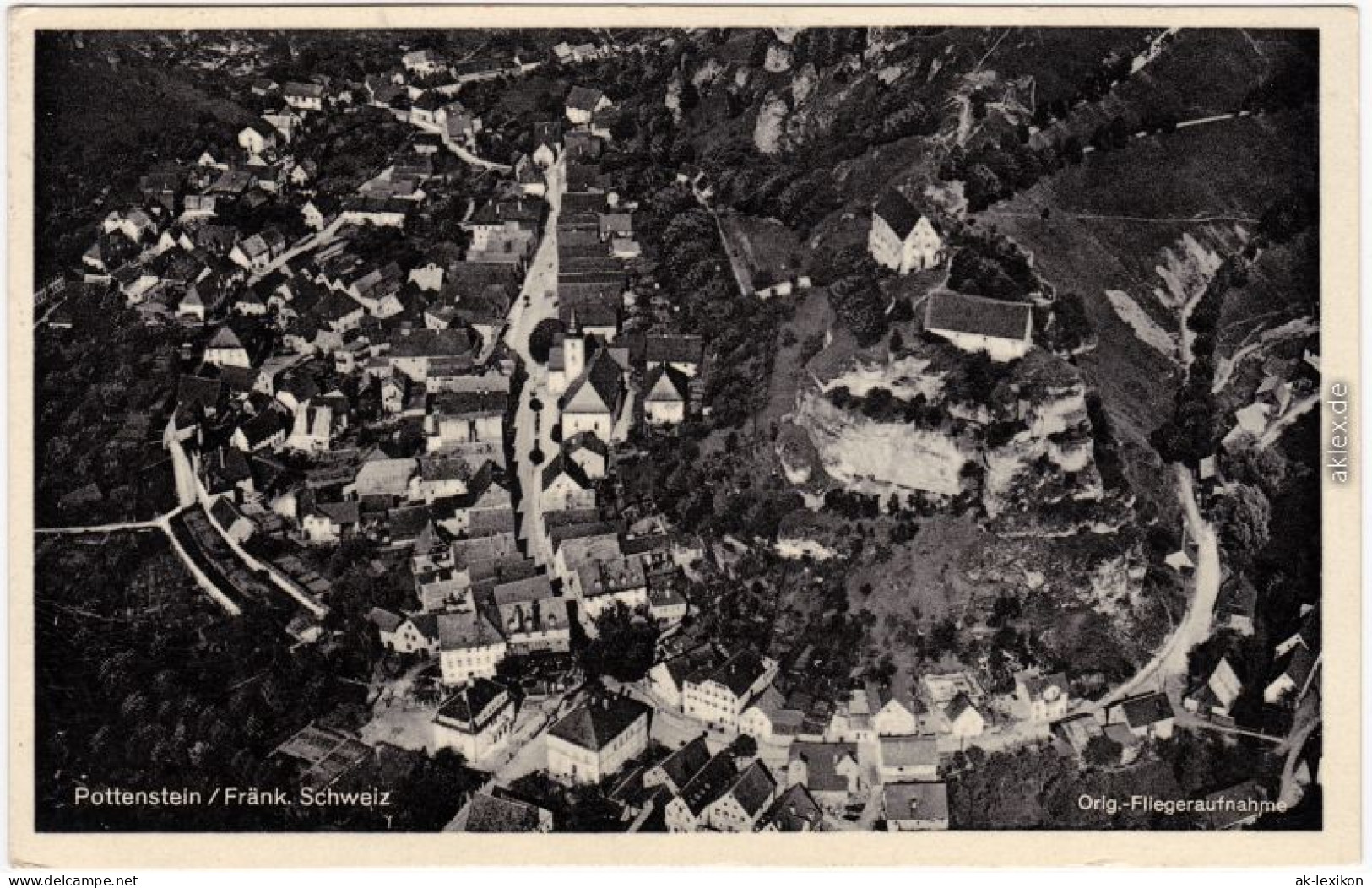 Ansichtskarte Pottenstein Fliegeraufnahme 1955 - Pottenstein