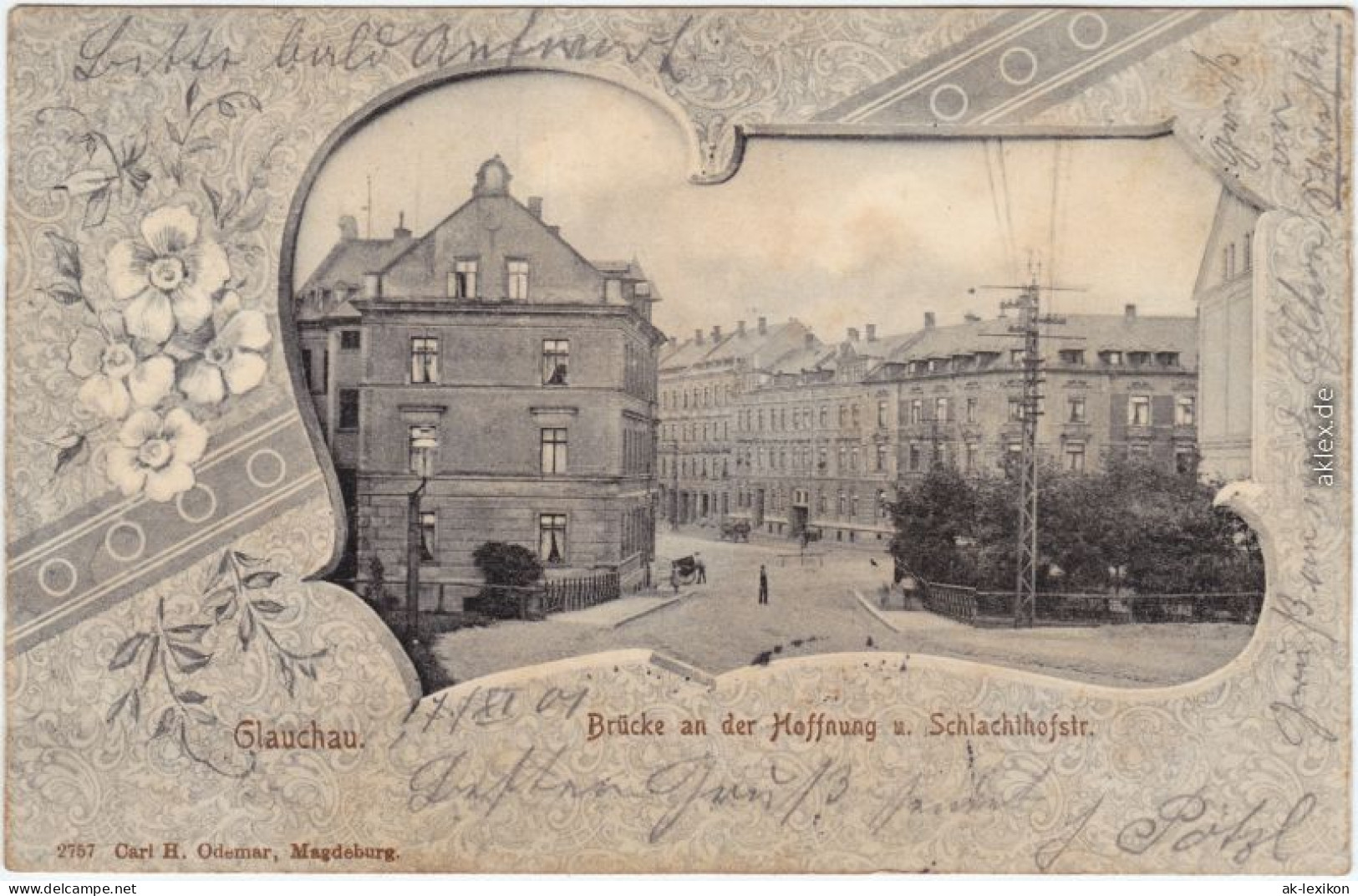 Ansichtskarte Glauchau Brücke An Der Hoffnung Und Schlachthofstrasse 1901  - Glauchau