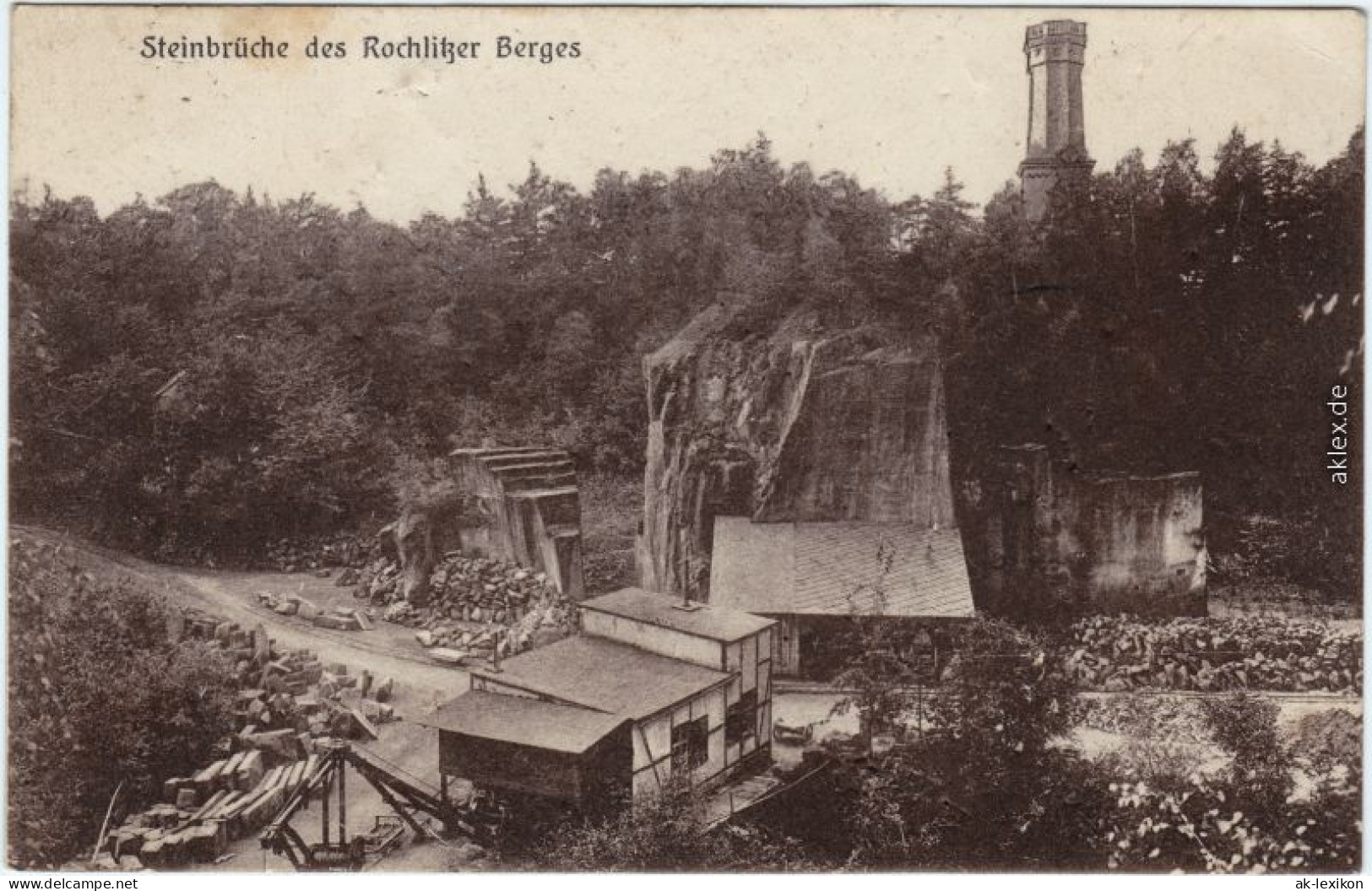 Ansichtskarte Rochlitz Steinbruch Des Rochlitzer Berges 1914  - Rochlitz