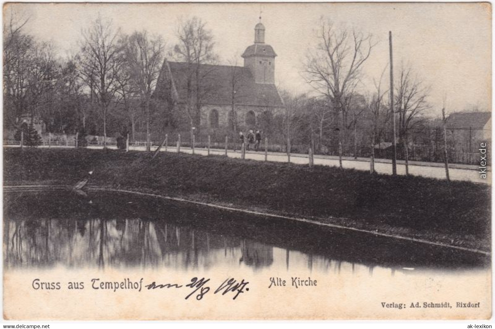 Ansichtskarte Tempelhof-Berlin Partie An Der Alten Kirche 1906  - Tempelhof