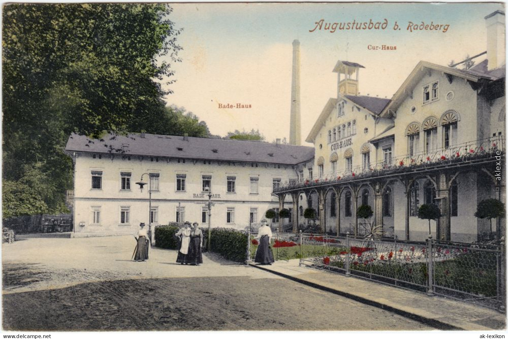 Ansichtskarte Liegau-Augustusbad-Radeberg Partie Am Badehaus 1911  - Radeberg