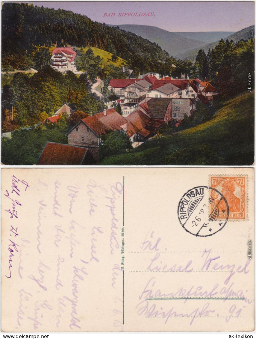 Ansichtskarte Bad Rippoldsau-Bad Rippoldsau-Schapbach Dorfpartie 1918  - Bad Rippoldsau - Schapbach