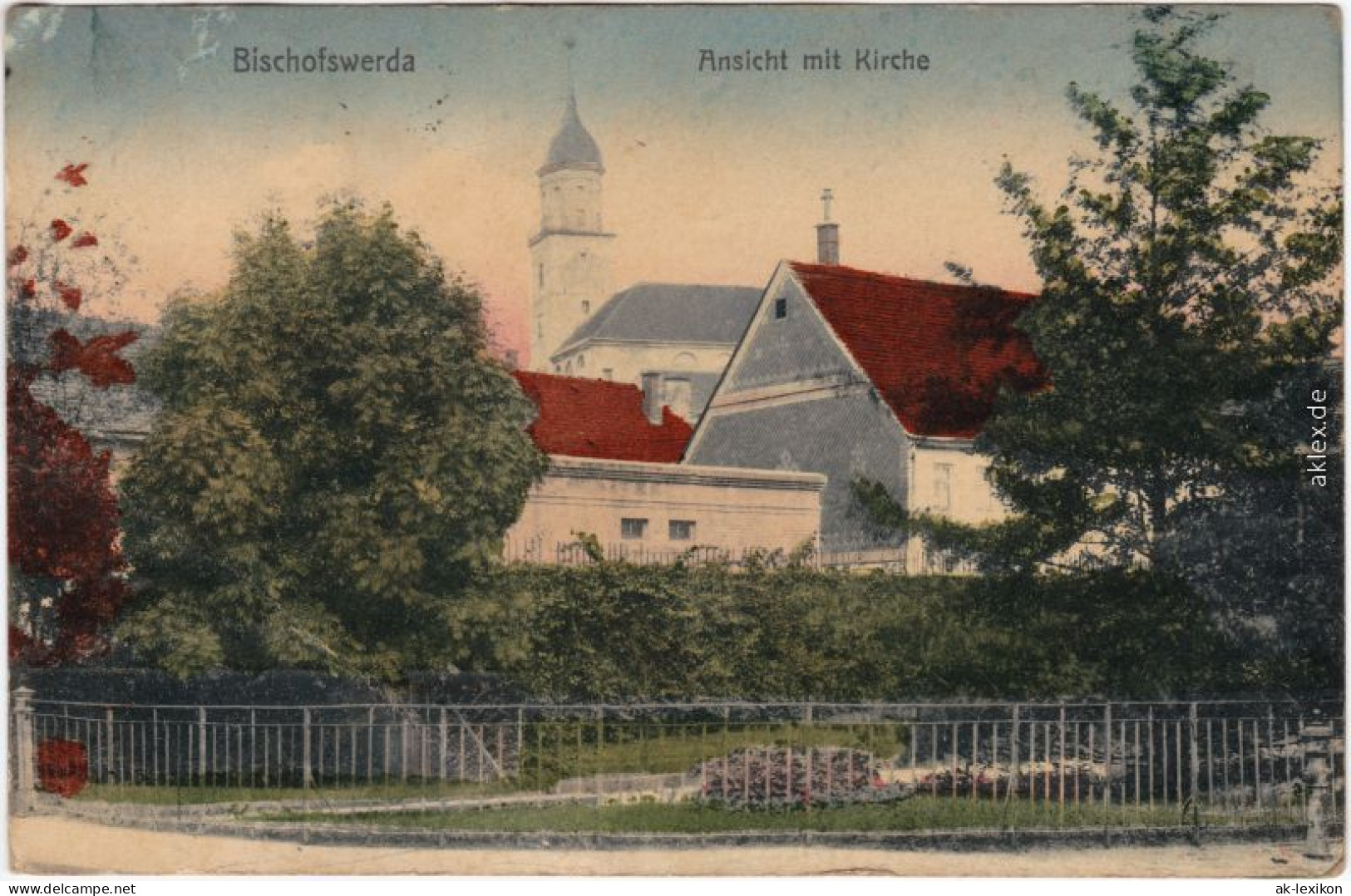 Ansichtskarte Bischofswerda Ansicht Mit Kirche 1937 - Bischofswerda