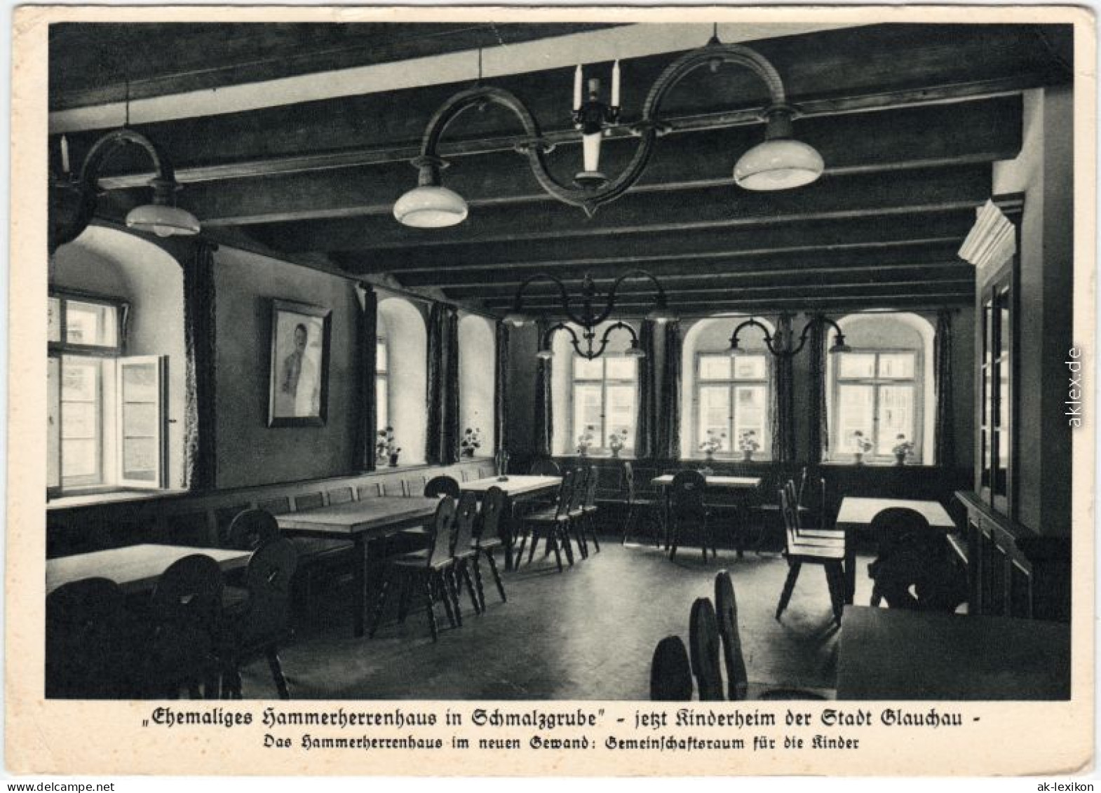 Schmalzgrube-Jöhstadt (Erzgebirge) Hammerherrenhaus  Schmalzgrube Gastraum 1932 - Jöhstadt