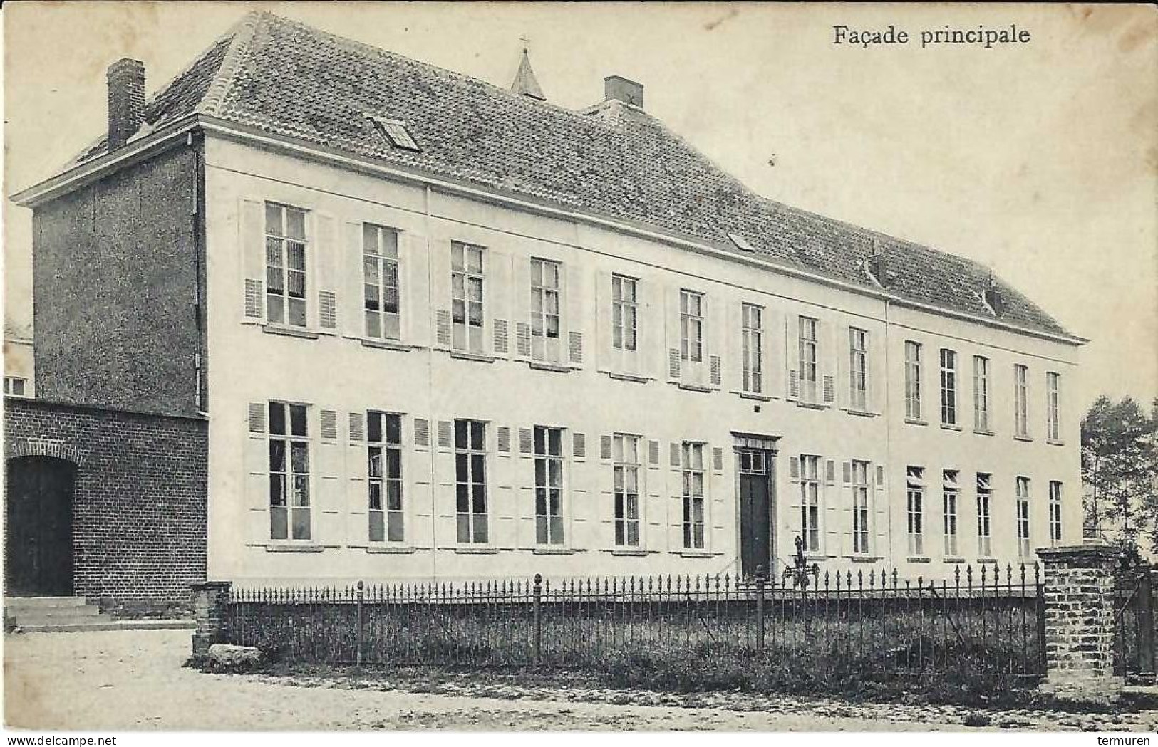 Burst :"Façade Principale  "  Kostschool Des Zusters Franciskanersen  In 1914 - Erpe-Mere