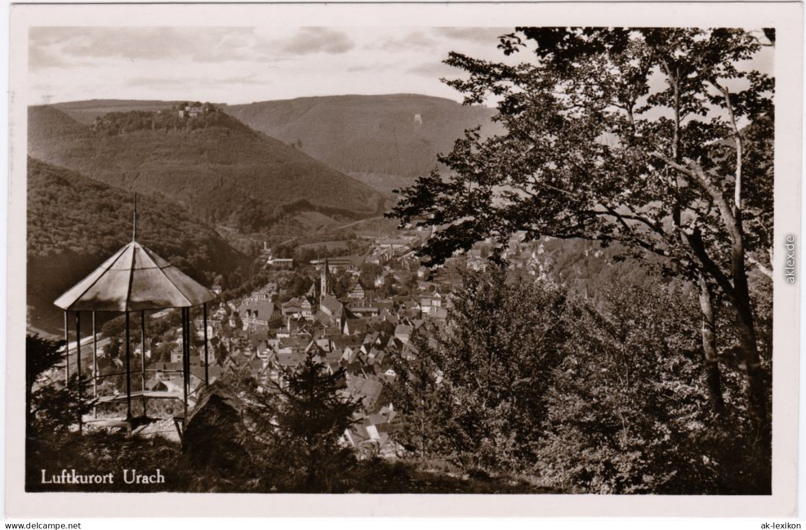 Bad Urach Panorama Vom Aussichtspunkt Ansichtskarte42 - Bad Urach