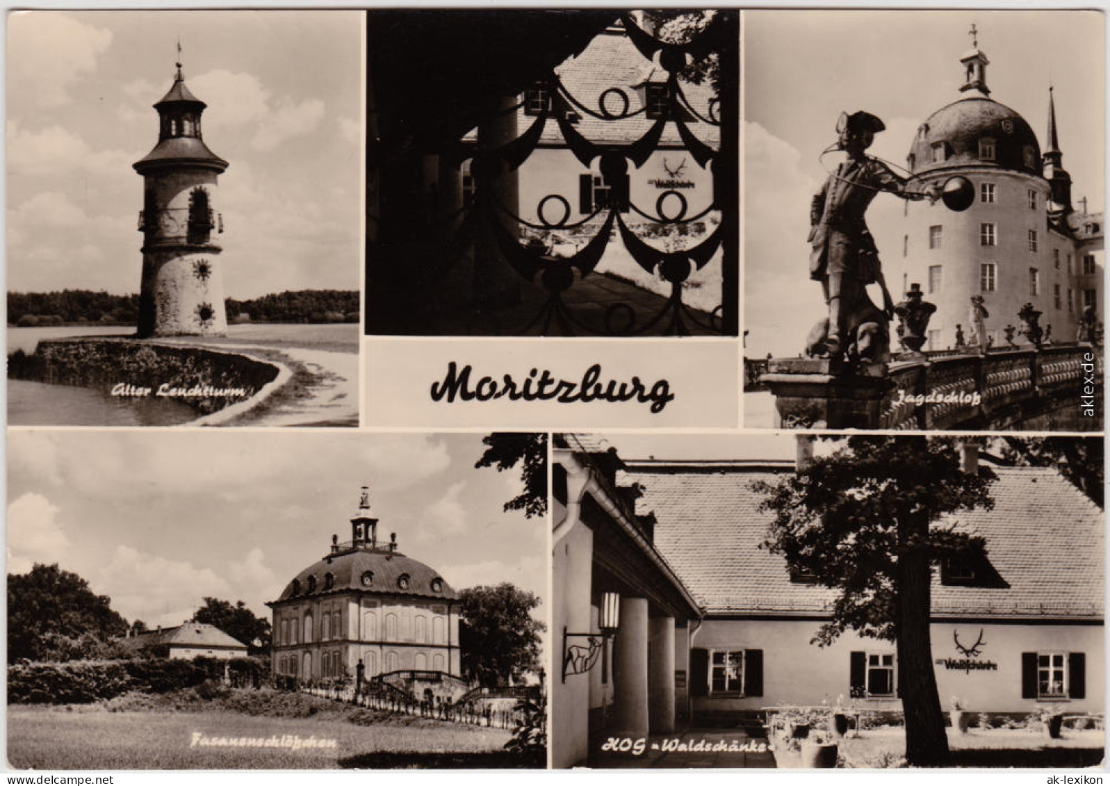 Moritzburg Schloss, Leuchtturm, Fasanenschlößchen, HOG-Waldschänke 1976 - Moritzburg