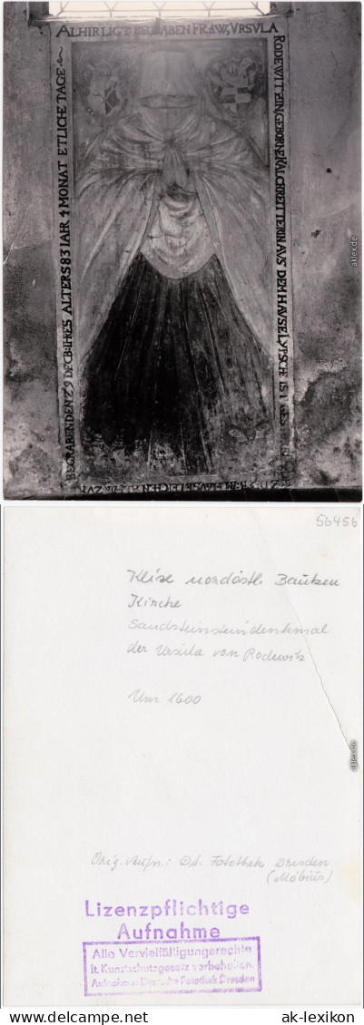 Klix Großdubrau   Kirche: Sandsteindenkmal Der Ursula Von Rodewitz 1965 - Grossdubrau Wulka Dubrawa