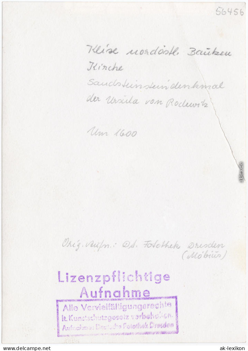 Klix Großdubrau   Kirche: Sandsteindenkmal Der Ursula Von Rodewitz 1965 - Grossdubrau Wulka Dubrawa