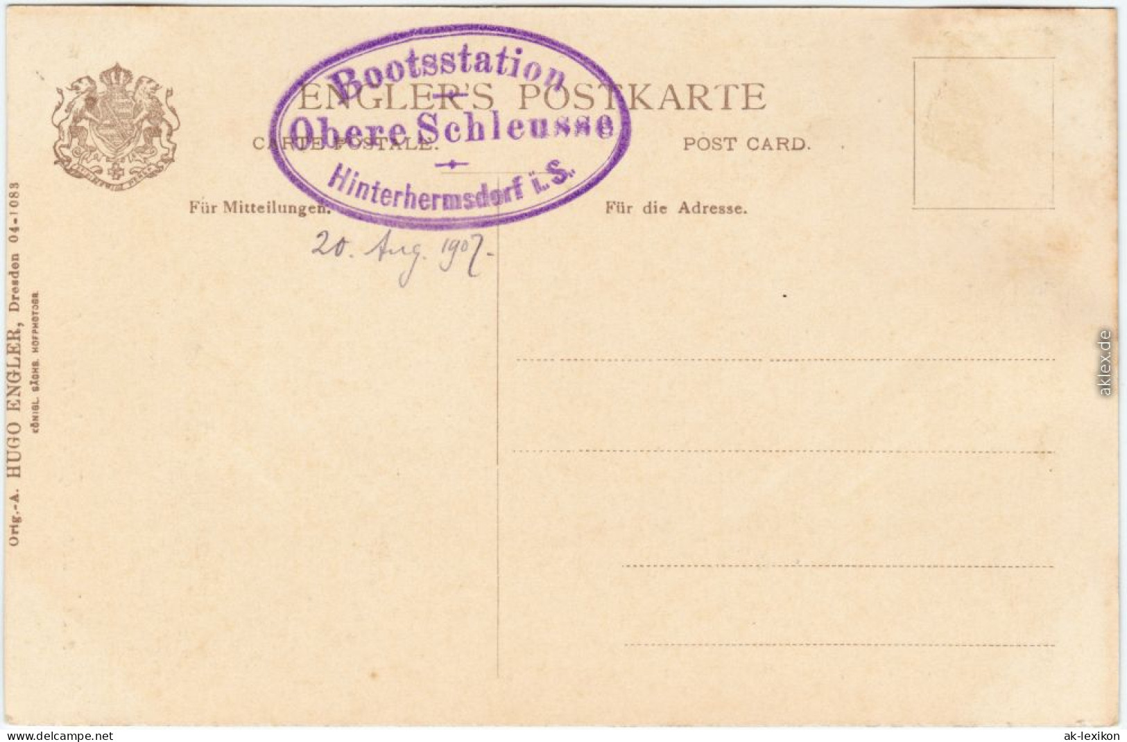 Ansichtskarte Hinterhermsdorf-Sebnitz Straussfarren - Restauration 1902  - Hinterhermsdorf