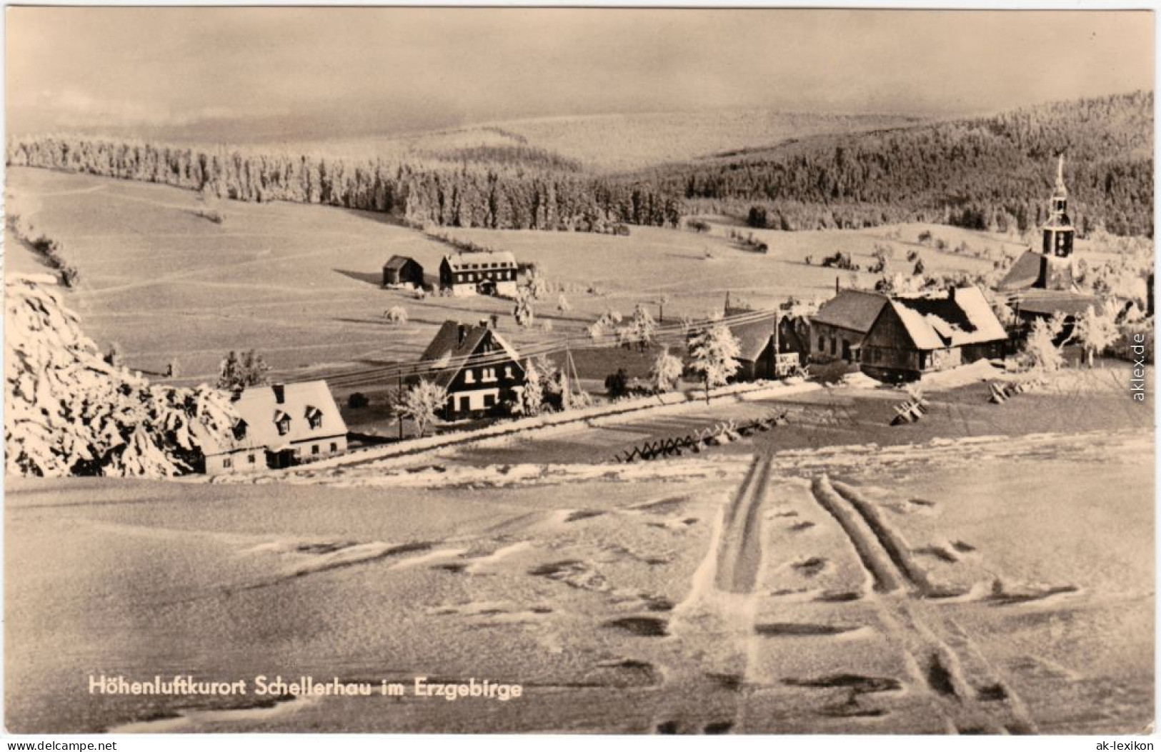 Schellerhau-Altenberg (Erzgebirge) Blick Auf Die Stadt Im Winter 1963 - Schellerhau