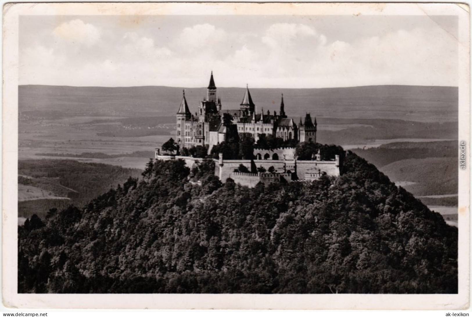 Hechingen Blick Auf Die Burg Hohenzollern Ansichtskarte  1951 - Hechingen