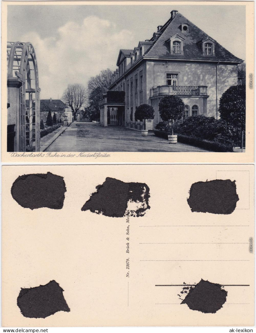 Ansichtskarte Niederlößnitz Radebeul Wackerbarts Ruhe 1928 - Radebeul