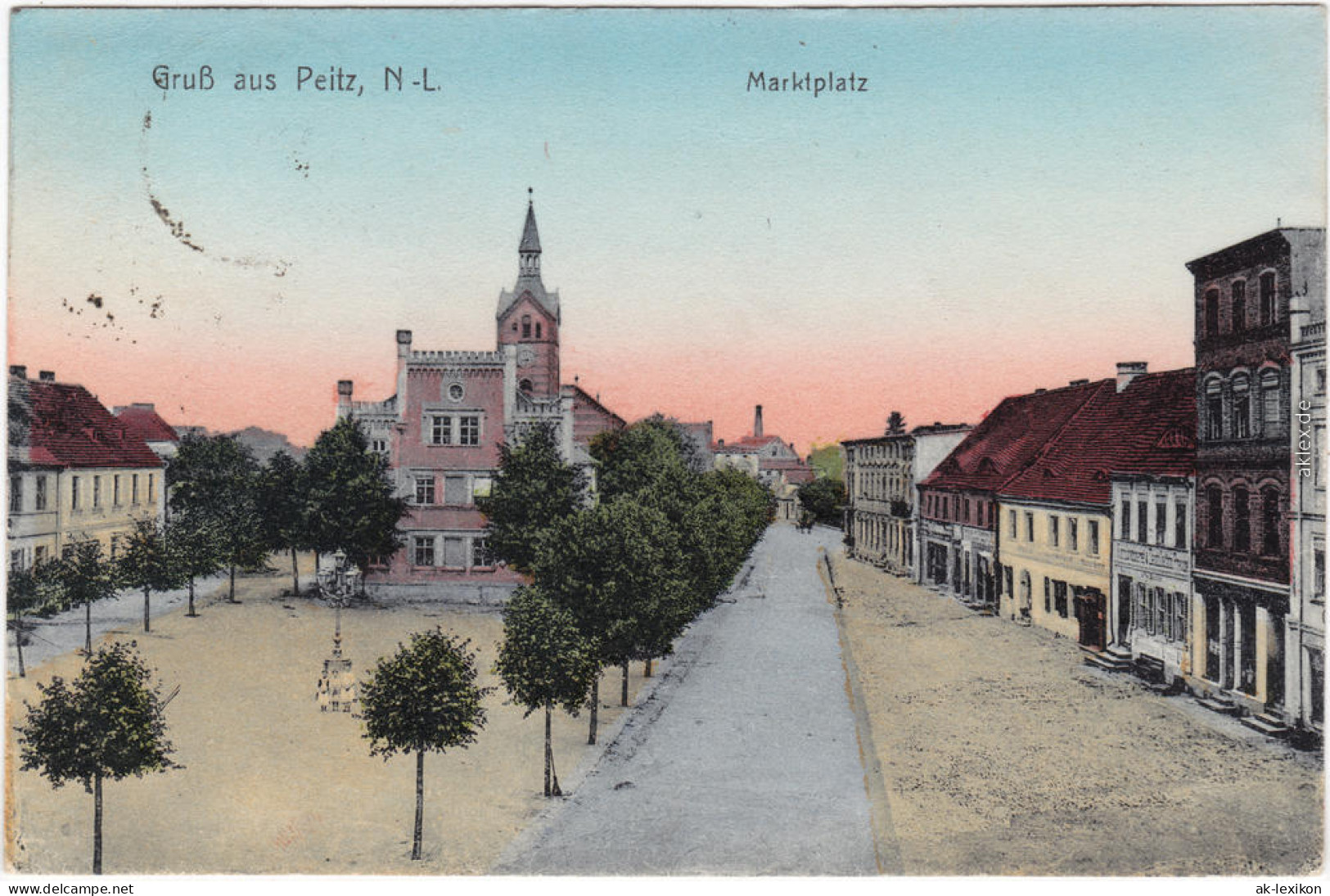 Peitz  Partie Am Marktplatz - Geschäfte Niederlauistz B Cottbus 1920 - Peitz