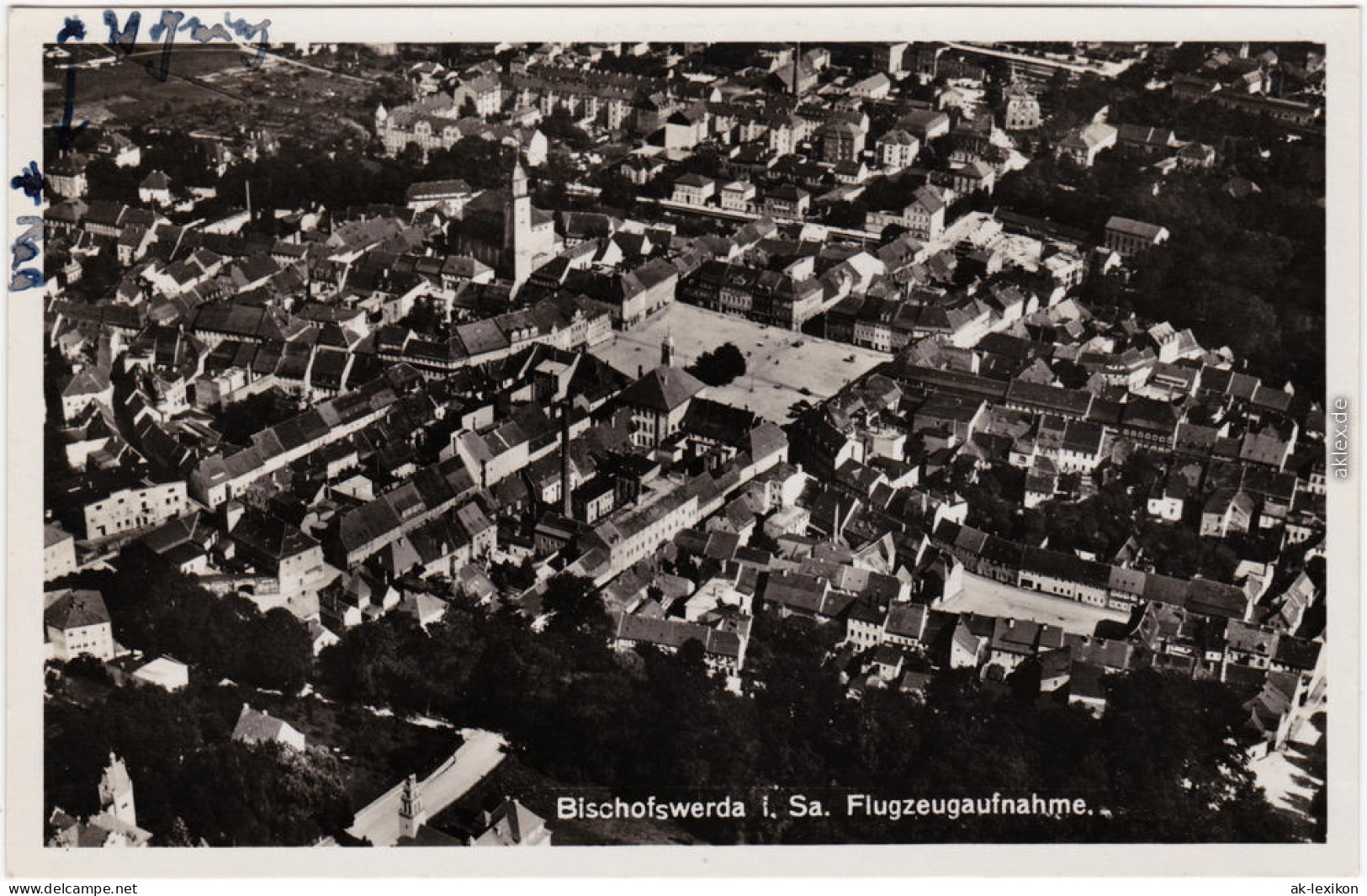 Bischofswerda Flugzeugaufnahme Luftbild Foto Ansichtskarte 1935 - Bischofswerda