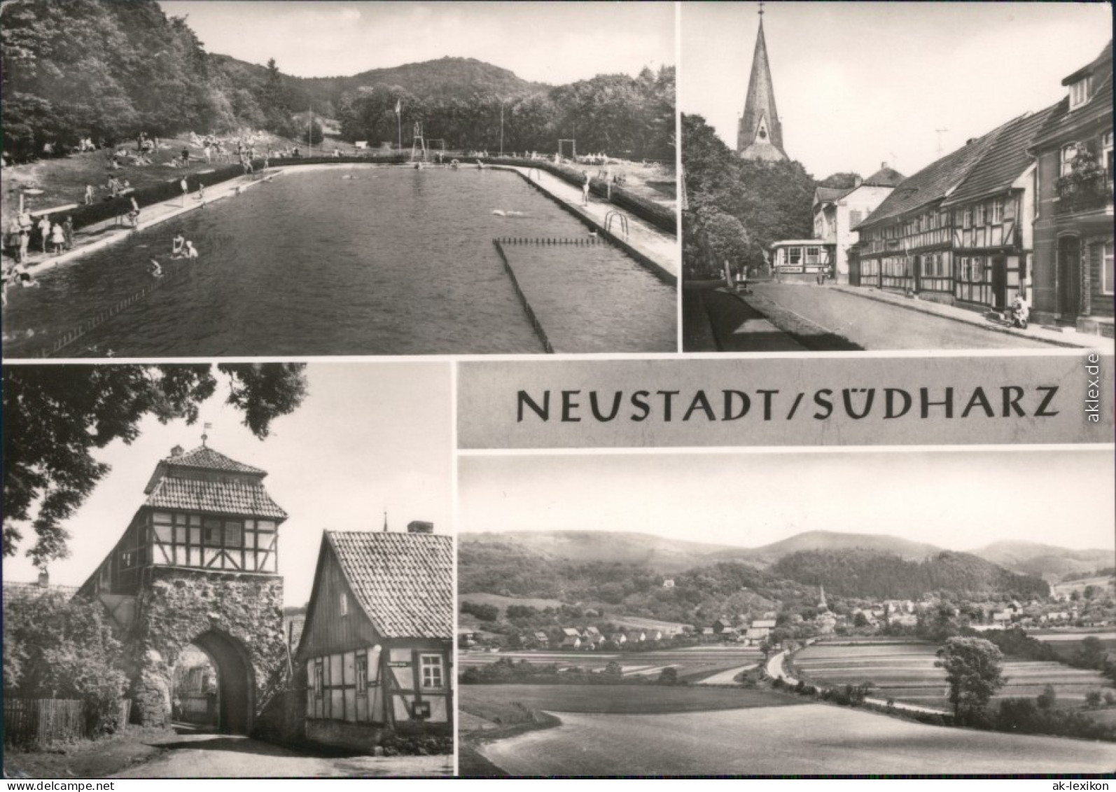 Neustadt  (Sachsen) Waldbad, Blick Zum Ratskelle - Altes Tor, Panorama 1972 - Neustadt
