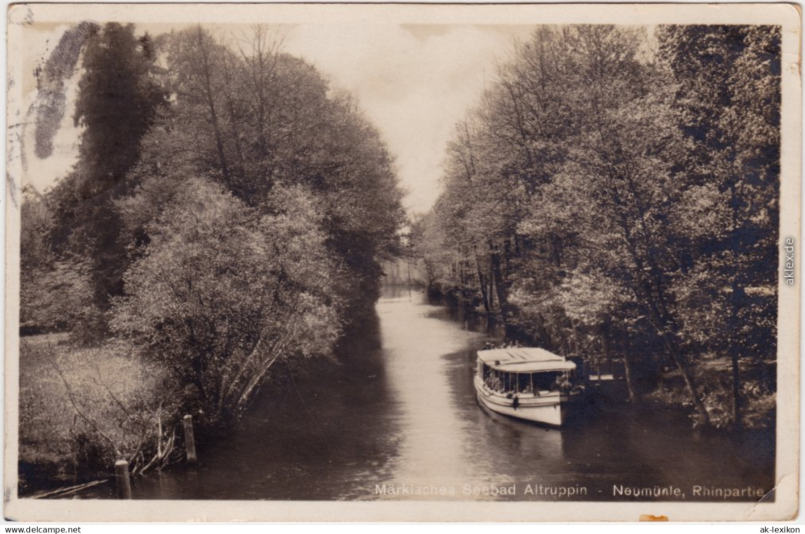 Ansichtskarte Neumühle Neuruppin Boot Auf Dem Rhin - Neumühle 1937 - Neuruppin