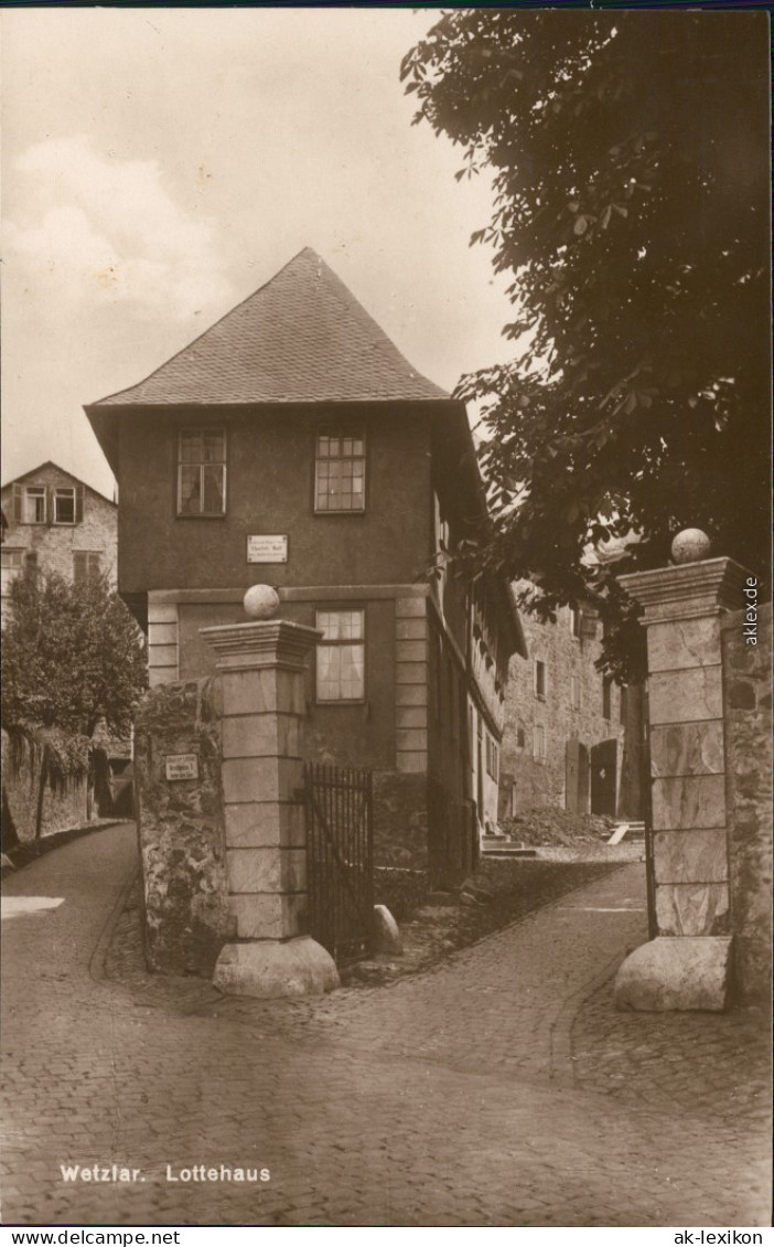 Wetzlar Straßenpartie Am Lottehaus Foto Ansichtskarte  1930 - Wetzlar