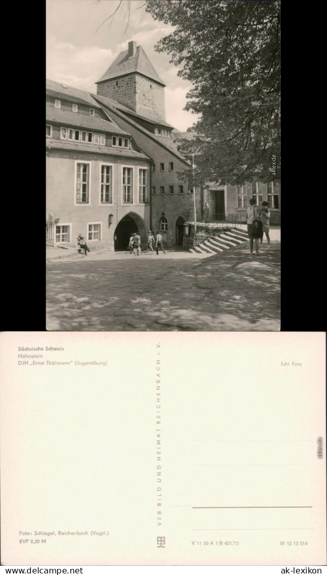 Ansichtskarte Hohnstein (Sächs. Schweiz) Jugendburg "Ernst-Thälmann" 1973 - Hohnstein (Sächs. Schweiz)