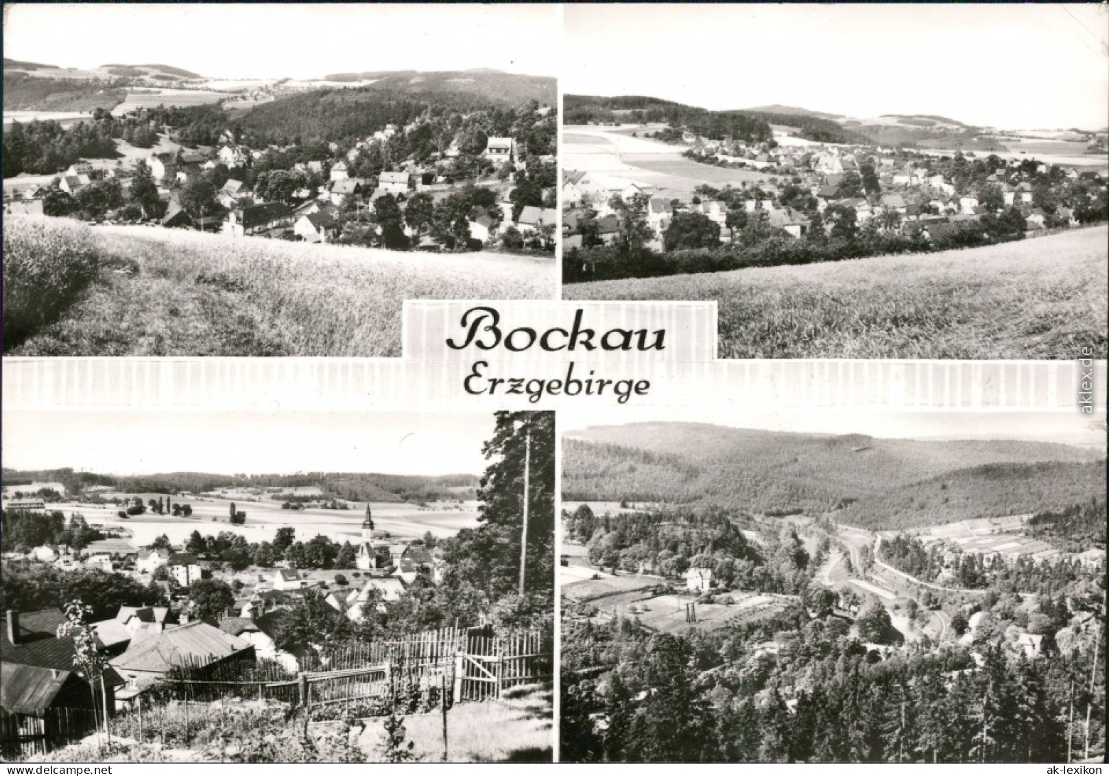 Bockau (Erzgebirge) Überblick über Die Stadt Mit Weitblick Und Kirche 1978 - Bockau