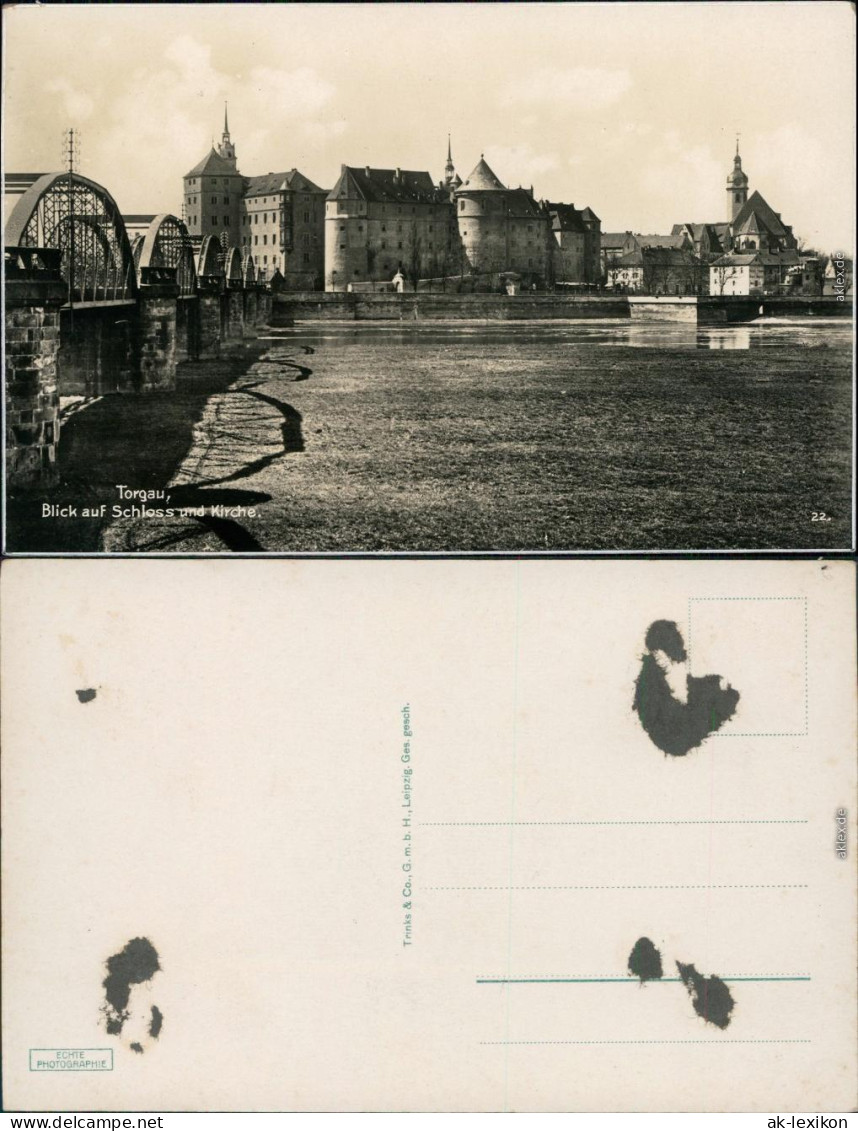 Ansichtskarte Ansichtskarte Torgau Brücke, Schloß Und Kirche 1930  - Torgau