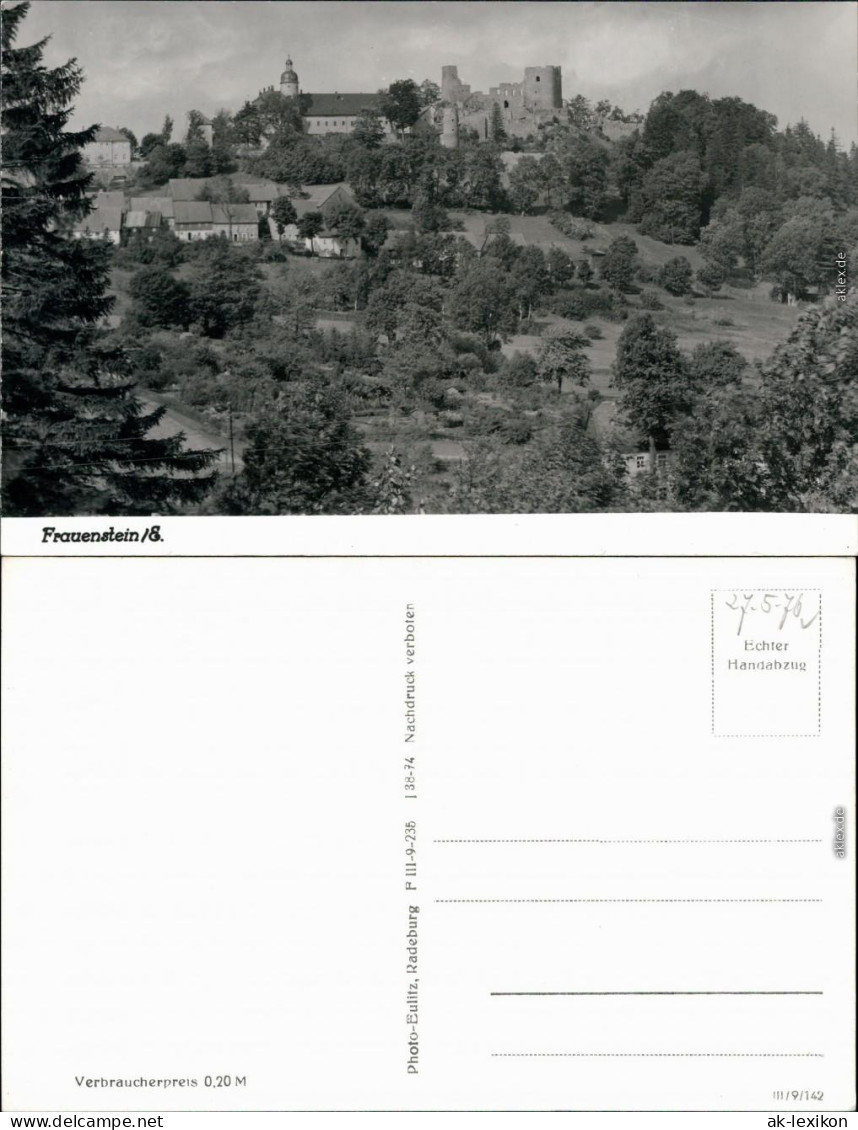 Ansichtskarte Frauenstein (Erzgebirge) Blick Auf Die Stadt 1974  - Frauenstein (Erzgeb.)