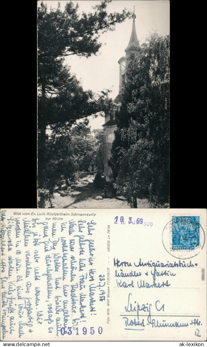 Ansichtskarte Schmannewitz-Dahlen Kirche 1956 - Dahlen