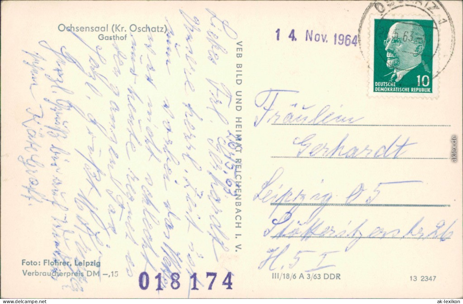Ansichtskarte Ochsensaal-Dahlen Partie Am Gasthaus 1963  - Dahlen