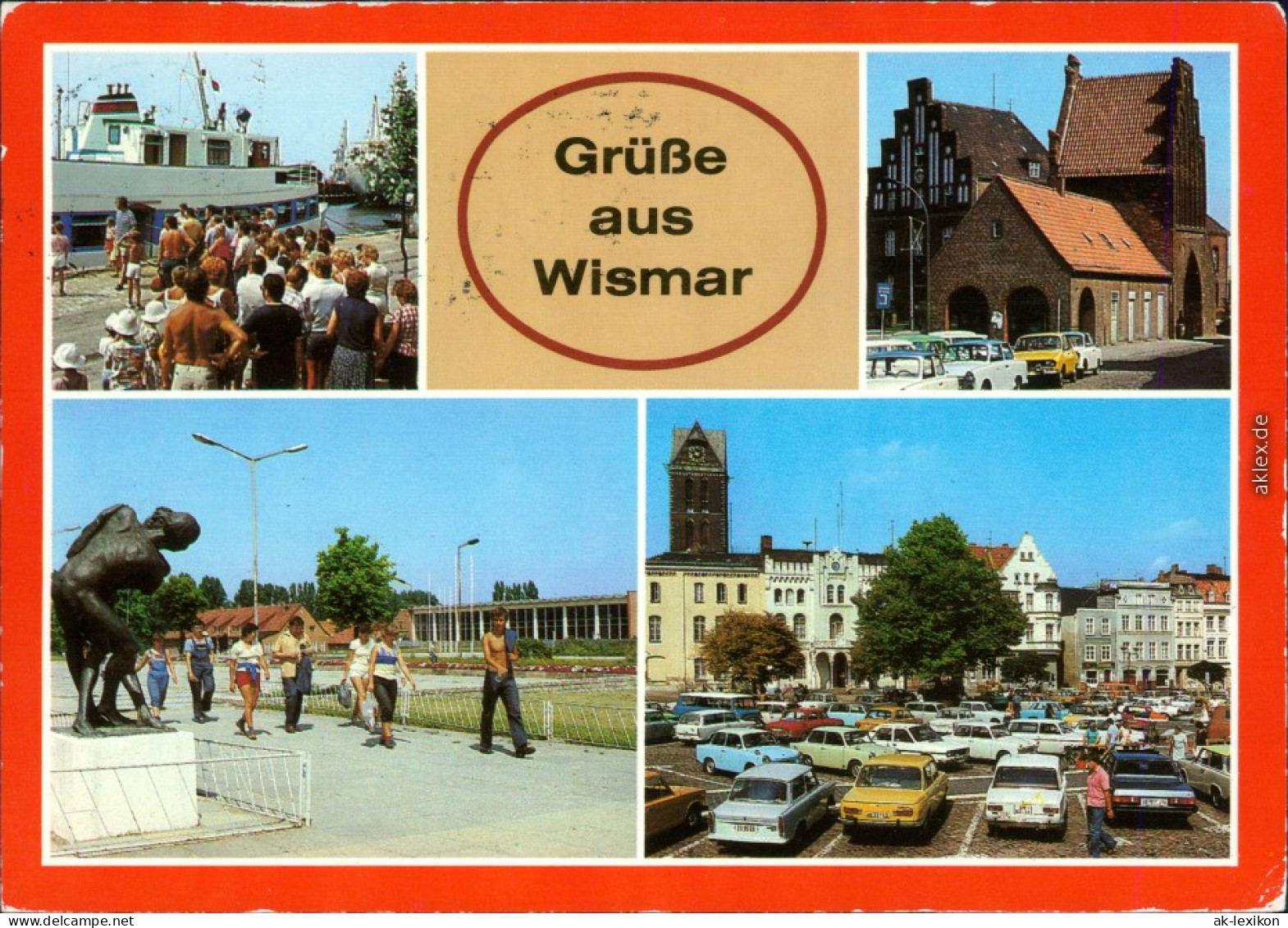 Wismar Anlegestelle Der "Weißen Flotte", Wassertor, Volksschwimmhalle 1986 - Wismar