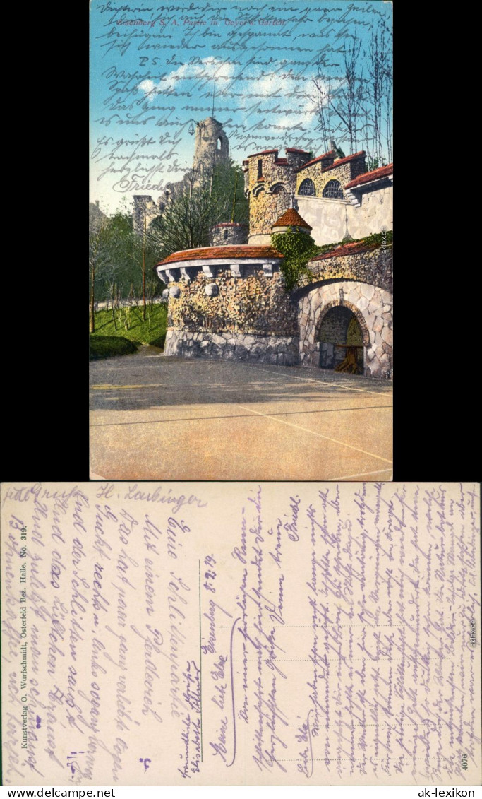 Ansichtskarte Eisenberg (Thüringen) Partie In Geyers Garten 1913  - Eisenberg