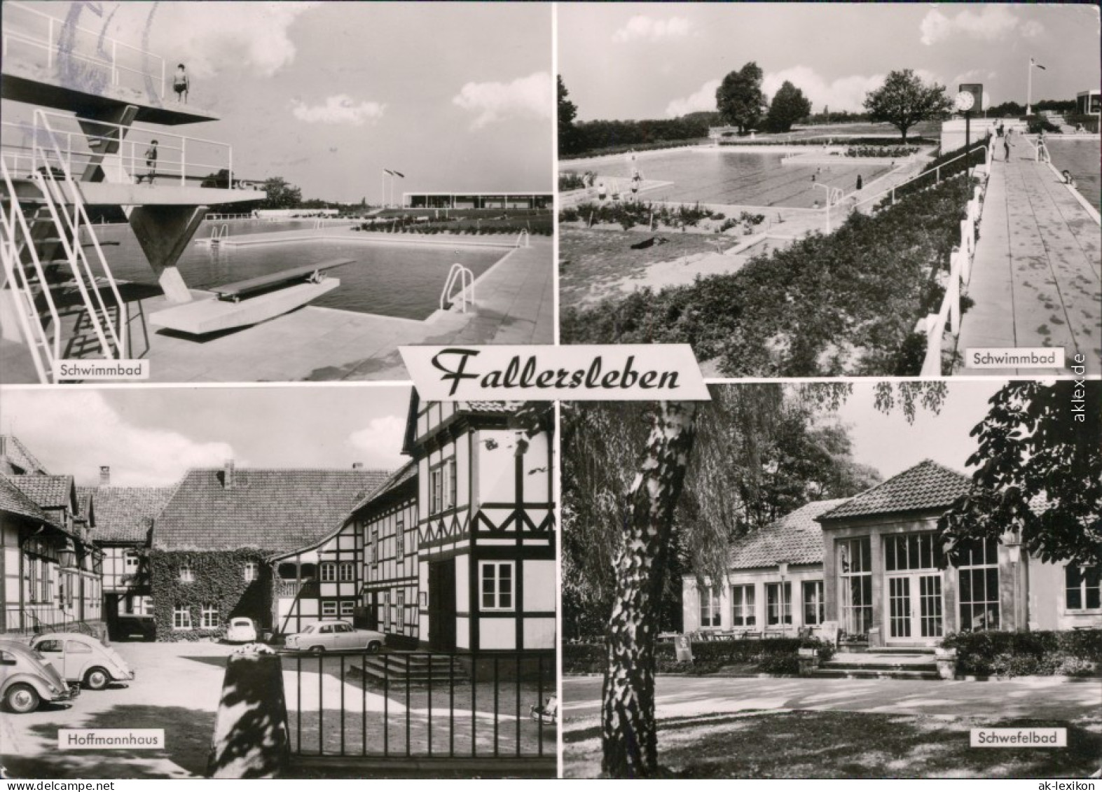 Fallersleben Wolfsburg Schwimmbad, Hoffmannhaus, Schwefelbad 1963 - Wolfsburg