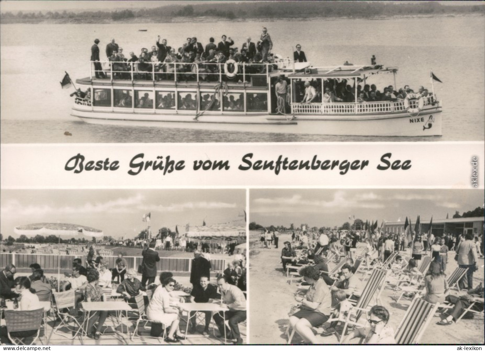 Senftenberg (Niederlausitz)  Senftenberger See Fährschiff, Gaststätte 1974 - Senftenberg