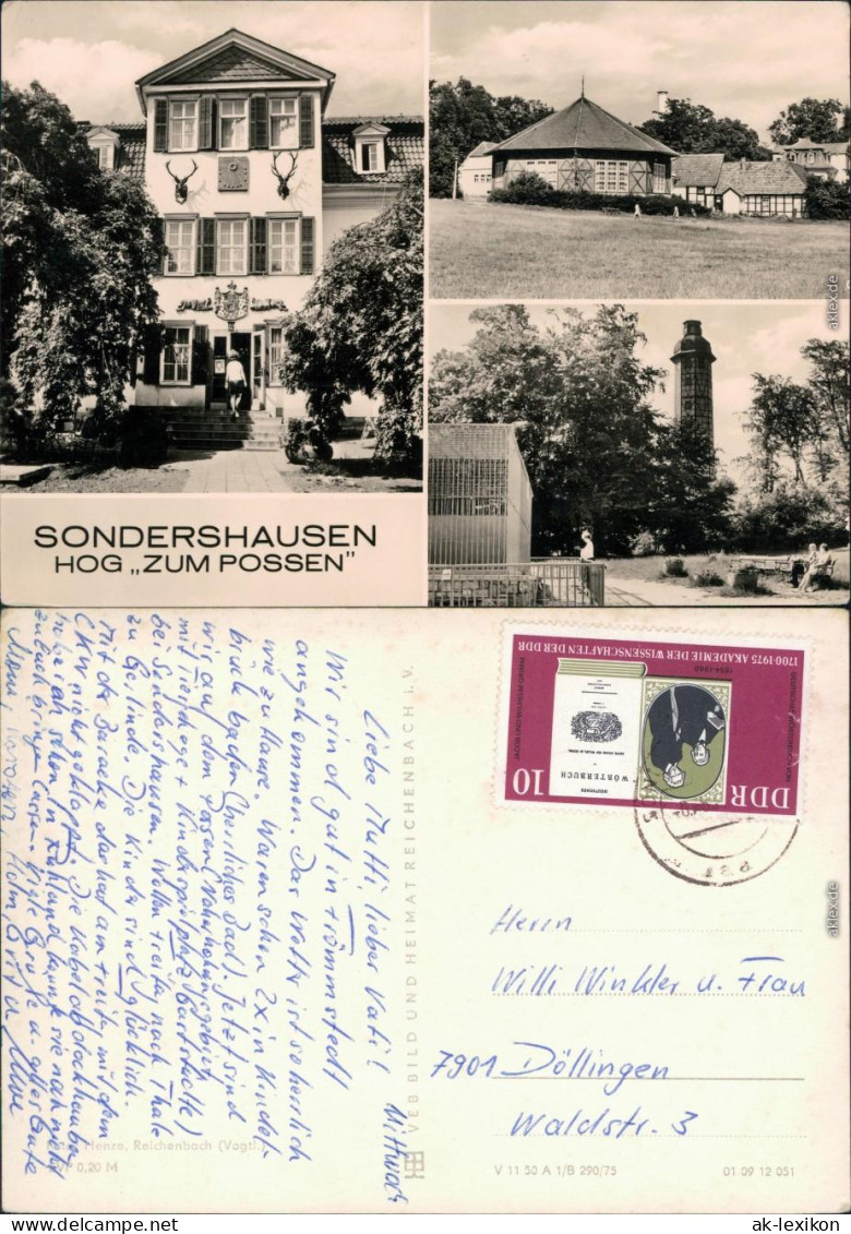Ansichtskarte Sondershausen HO-Gaststätte "Zum Possen" 1975 - Sondershausen