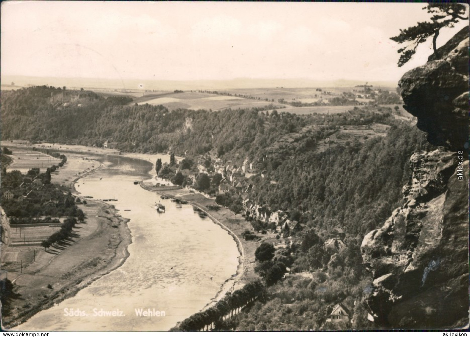 Ansichtskarte Wehlen Panorama-Ansicht 1967 - Wehlen