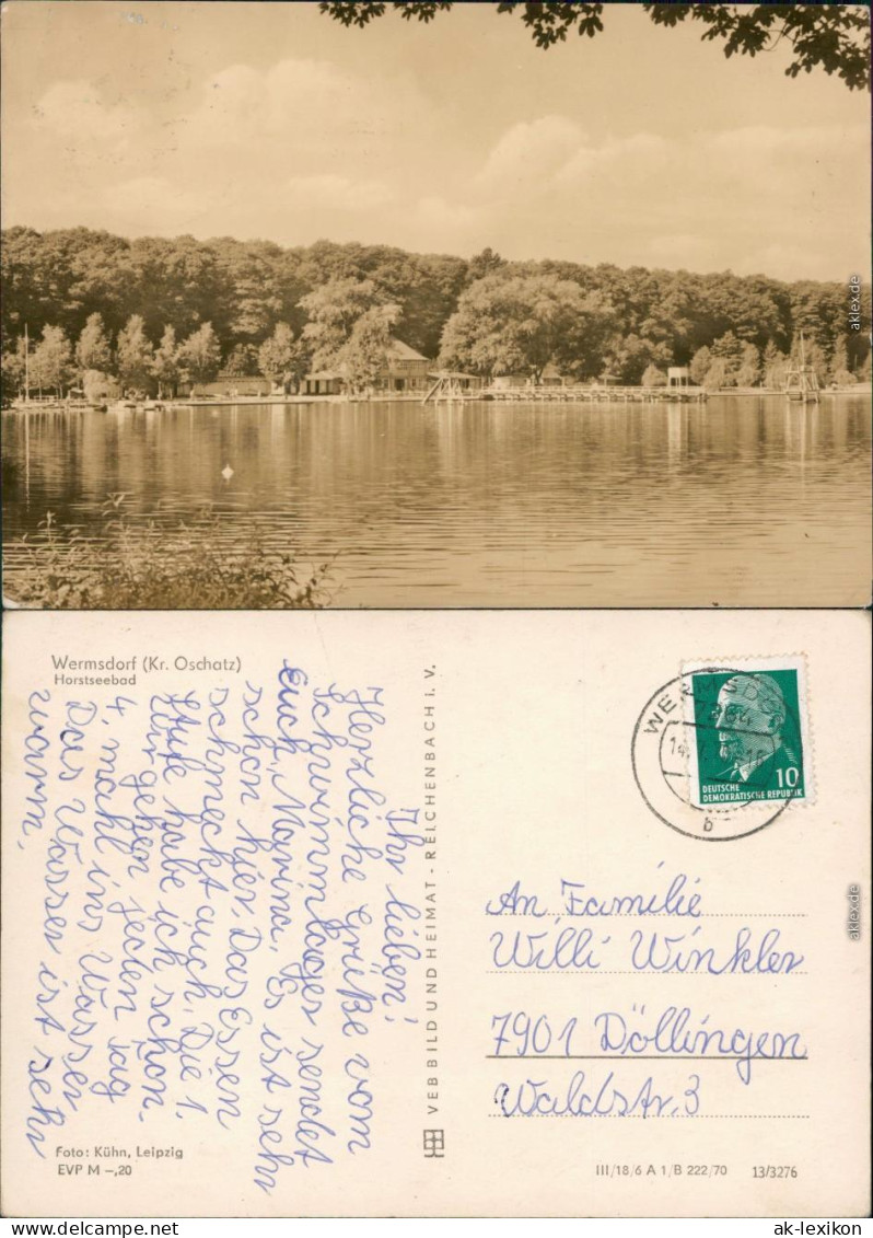 Ansichtskarte Wermsdorf Strandbad-Horstsee 1970 - Wermsdorf