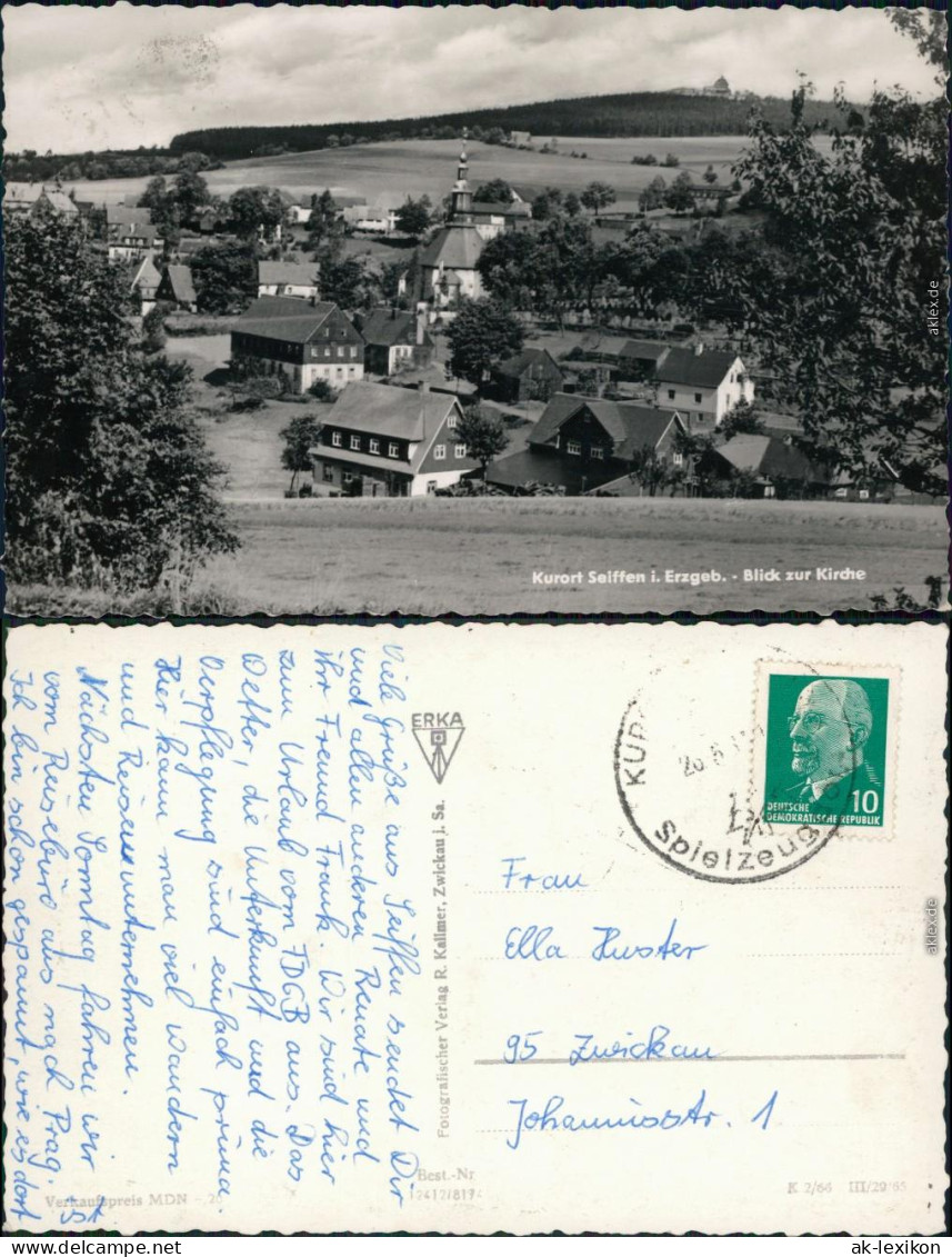 Ansichtskarte Seiffen (Erzgebirge) Panorama-Ansicht 1966 - Seiffen