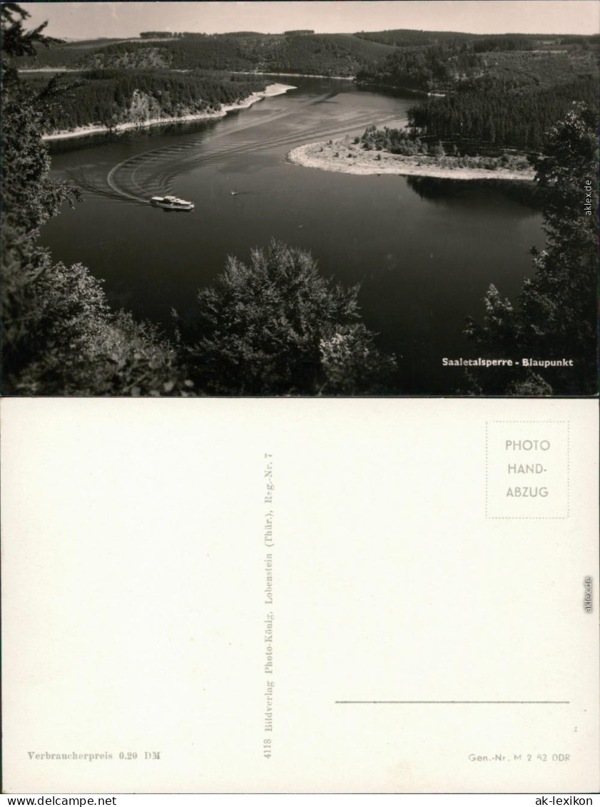 Ansichtskarte Bad Lobenstein Saaletalsperre - Blaupunkt 1959/1962 - Lobenstein
