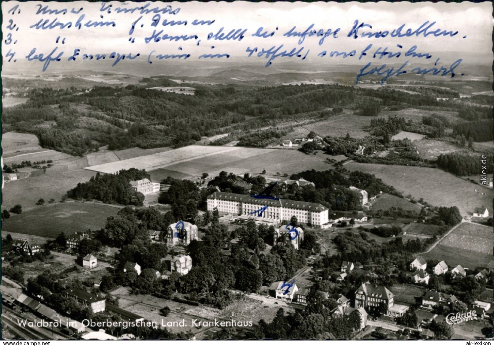 Ansichtskarte Waldbröl Stadt Und Krankenhaus 1962  - Waldbroel
