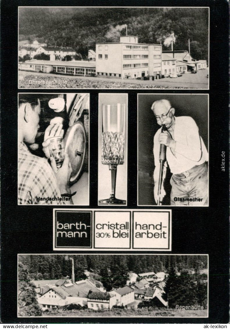 Ansichtskarte Regenhütte Wolfach Mehrbild Barthmann Kristallbetriebe 1968 - Wolfach
