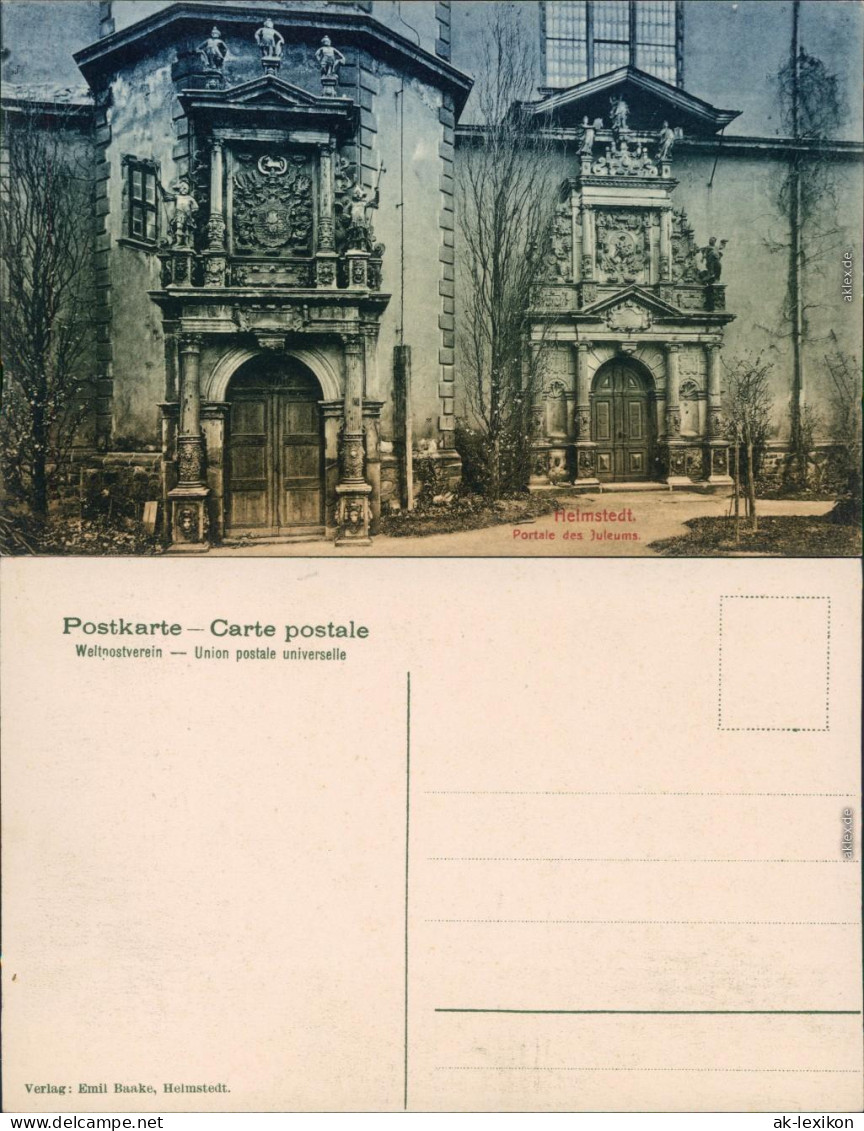 Ansichtskarte Helmstedt Portal Des Juleums 1913  - Helmstedt