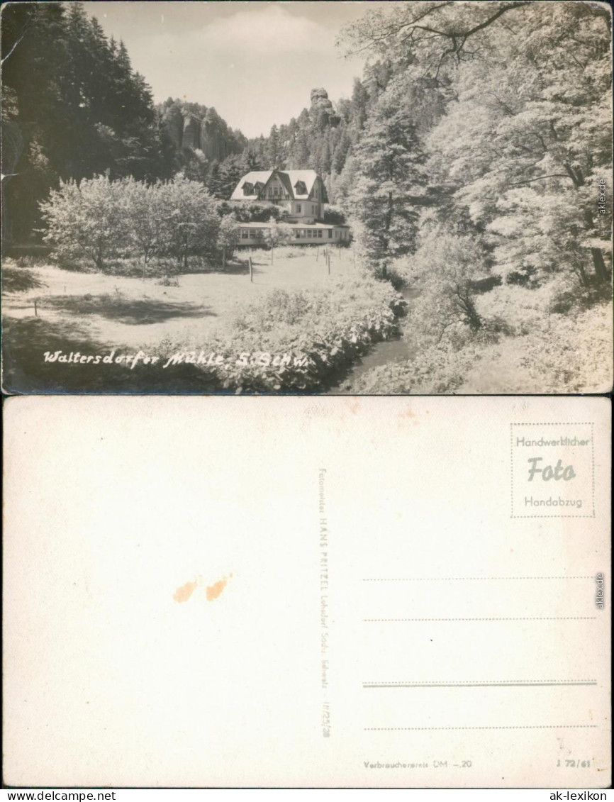 Ansichtskarte Polenz-Neustadt (Sachsen) Waltersdorfer Mühle Mit Bachlauf 1961 - Neustadt