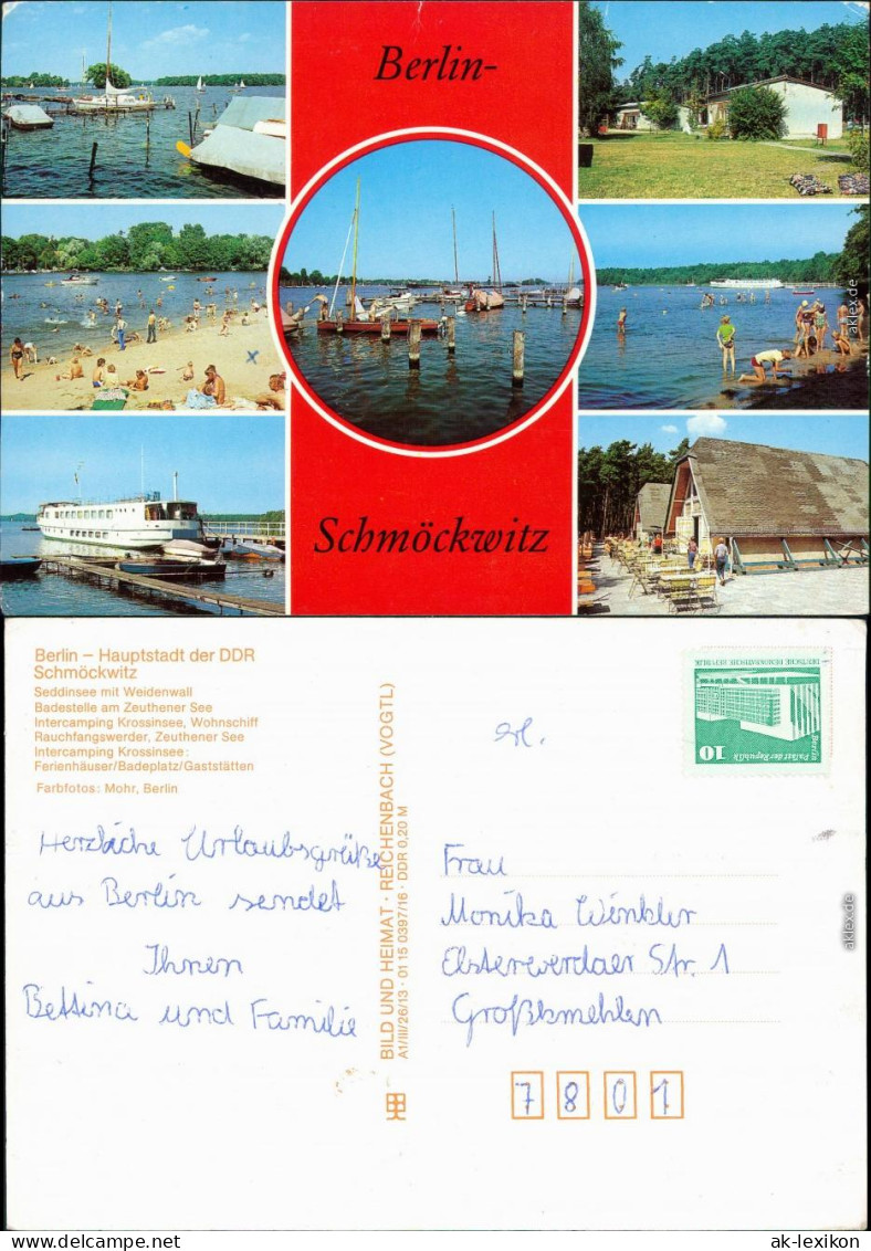 Schmöckwitz Berlin Seddinsee, Zeuthener See, Intercamping Krossinsee G1988 - Schmöckwitz