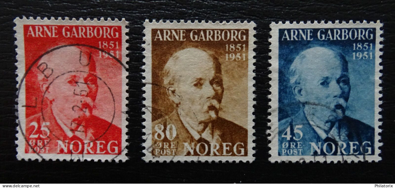 Norwegen Mi 369-371 , Geburtstag Von A. Garborg , Gestempelt - Used Stamps