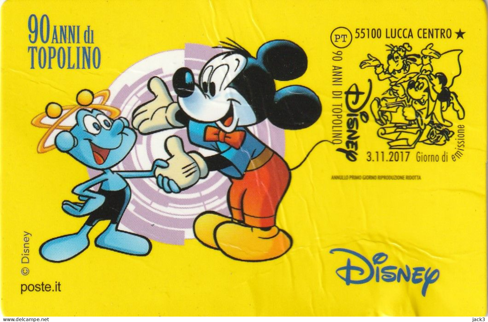 FRANCOBOLLO - SERIE TEMATICA - 90 ANNI DI TOPOLINO - 2021-...: Marcophilia